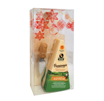 PARMIGIANO REGGIANO 22 MESI 500G CON TAGLIERE E COLTELLINO